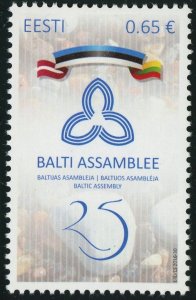 Estonia #827 The 25th Baltic Assembly 0.65€ Postage Stamp Europe 2016 Eesti MLH