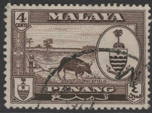 MALAYA PENANG SG57 1960 4c SEPIA FINE USED