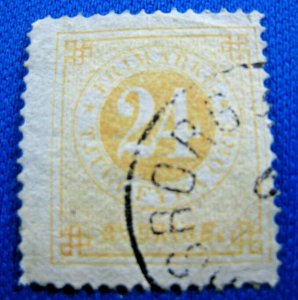 SWEDEN 1872  -  SCOTT # 24a  -   USED  (Hs20)