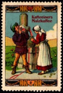 Vintage Circa 1905–1915 Germany Poster Stamp Kathreiner’s Malt Coffee
