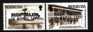 Bermuda-Sc#605-6- id6-unused NH set-Ships-Bush-Major-1990-please note there