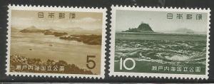 JAPAN  795-796  MNH,  INLAND SEA NATIONAL PARK