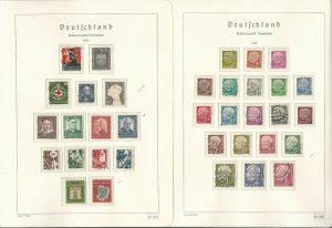 Germany Stamp Collection on 4 Hingless Lighthouse Pages, 1953-1955, JFZ