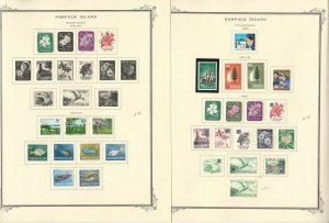 Norfolk Island Stamp Collection 1947-1969 on 7 Scott Specialty Pages, JFZ