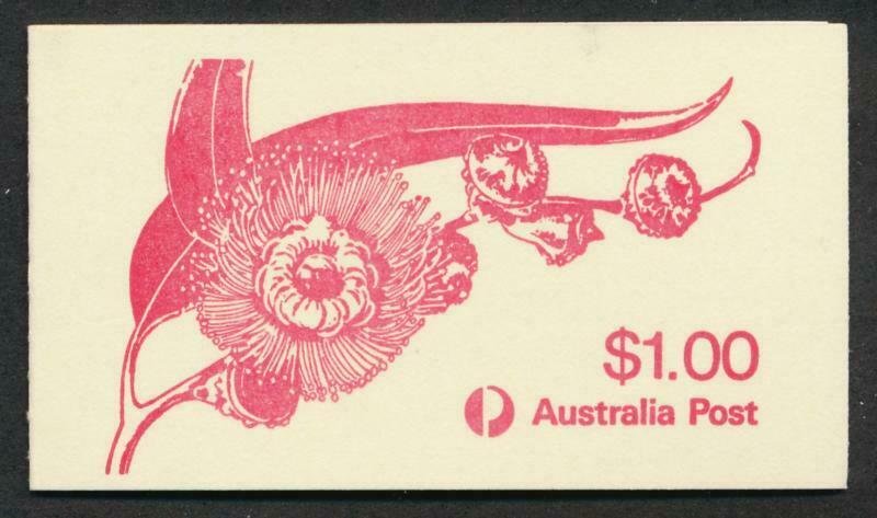 AUSTRALIA 852a MINT NH, BOOKLET FLOWER COVER & STAMPS