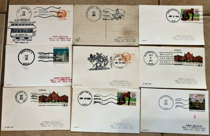 US Postal Card Mailer's Postmark Permit ( LOT OF 20 )