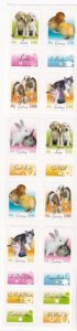 IRELAND GREETINGS CATS AND DOGS €4.10 BOOKLET FROM KIMSS30
