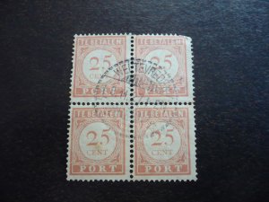 Stamps - Netherlands Indies - Scott# J34- Used Part Set of 1 Block