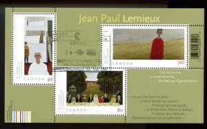 ? Jean Paul Lemieux $1.40+ $0.80+$0.49  lite cancel Souvenir Sheet used Canada