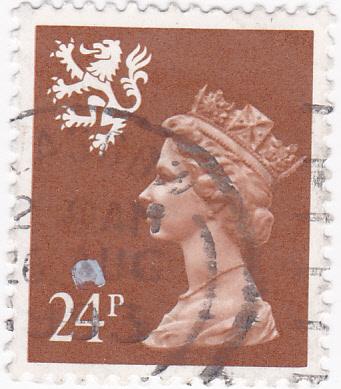 Scotland 1971-93 Machin QEII 24p Chestnut used