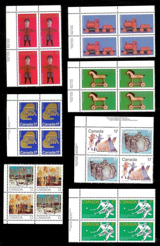 CANADA (111 pcs.) Imprint & Corner Blocks ALL Mint Never Hinged FV=C$120+