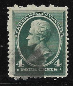 Scott #211 - 4c Blue green, perf. 12, F - Used  - SCV=$25.00