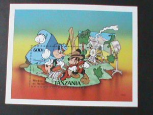 TANZANIA -DISNEY CARTOON - MICKEY MOUSE & THE ACTORS MNH-S/S-VF LAST ONE