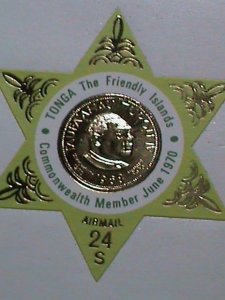​TONGA 1970 -SC#C75 KING TAUFA'AHAU TUPOU IV MEDAL- MNH-VERY FINE-KEY STAMP