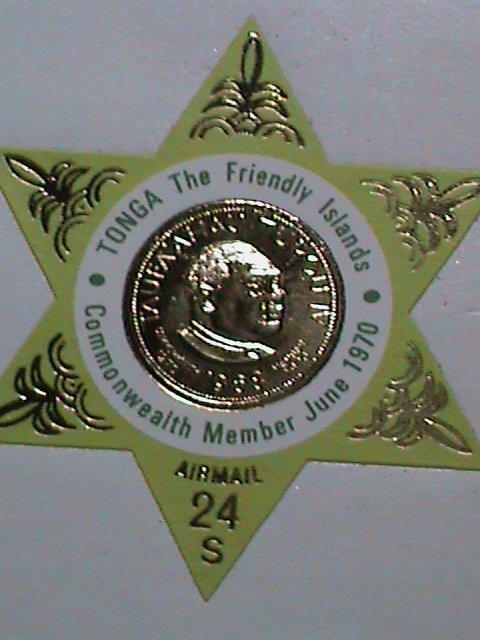 ​TONGA 1970 -SC#C75 KING TAUFA'AHAU TUPOU IV MEDAL- MNH-VERY FINE-KEY STAMP