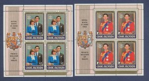 COOK ISLANDS- Scott 659-660 - MNH S/S - Prince William, Royal Wedding ---c