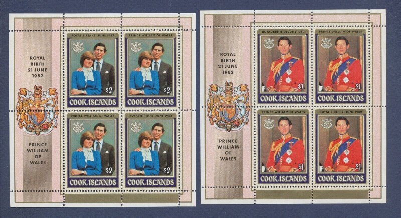 COOK ISLANDS- Scott 659-660 - MNH S/S - Prince William, Royal Wedding ---c