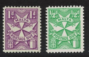 Malta Postage Due 2v unchecked 1925 Mixed