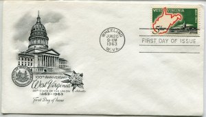 1232    5c W Virginia State, Artmaster First Day Cover
