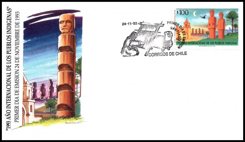 Chile 1077 U/A FDC