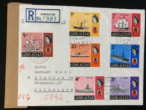 1967 Gibraltar First Day Cover FDC To Munich Germany