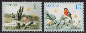 Thematic stamps LITHUANIA  2004 CHRISTMAS 847/8 mint