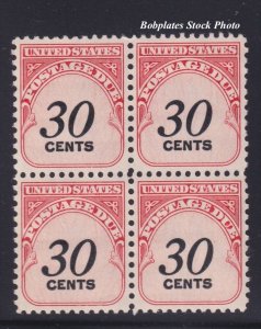 BOBPLATES #J98 Postage Due Block of 4 MNH SCV=$2.8