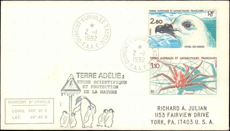 French Southern & Antarctic Territory #217, Antarctic Cachet and/or Cancel