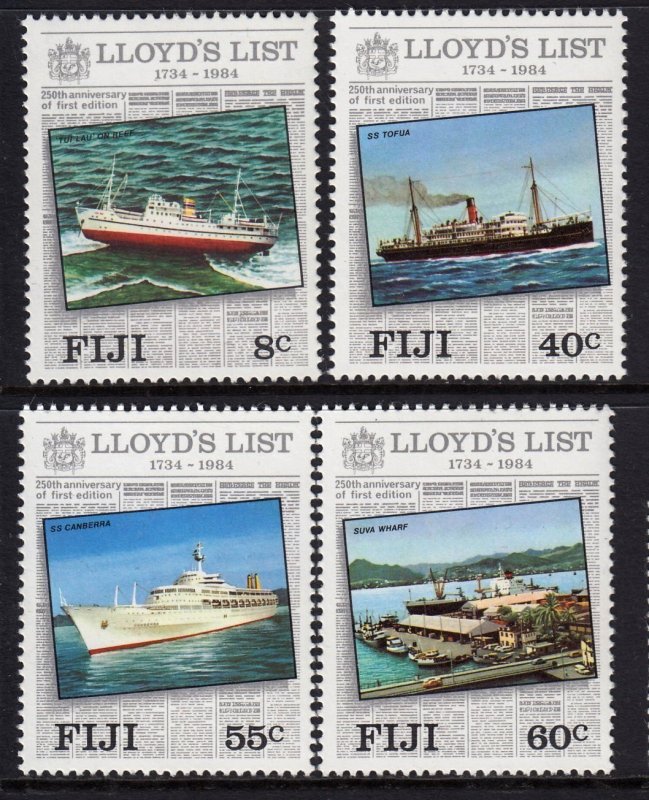 Fiji 1984 Llyod's List Complete Mint MNH Set SG 675-678