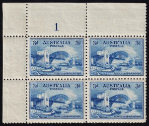 Australia Scott 131 Plate Block of 4 (1932) Mint NH VF M