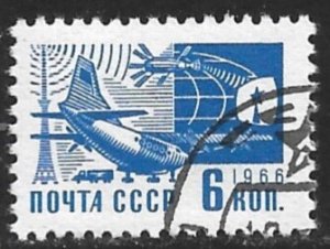 RUSSIA USSR 1966 6k AIRCRAFT Pictorial Issue Sc 3261 CTO Used