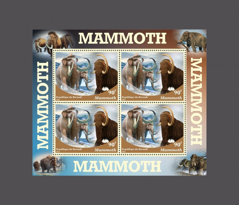 Stamps.Prehistoric Fauna Mammoths 2023 6 sheets  perforated NEW