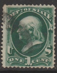 U.S. Scott #O57 Franklin - Dept. of State - Official Stamp - Used Single