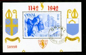 BELGIUM SCOTT #b303 var RED OVPT PERF  S/SHEET USED AS SHOWN-SCOTT VALUE $500.00