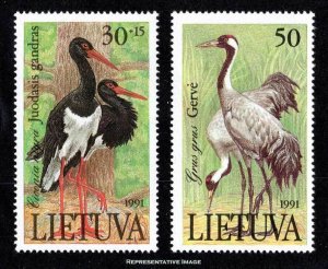 Lithuania Scott 403-404 Mint never hinged.