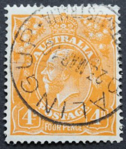 Australia 1915 GV Four Pence with a BALINGUP postmark