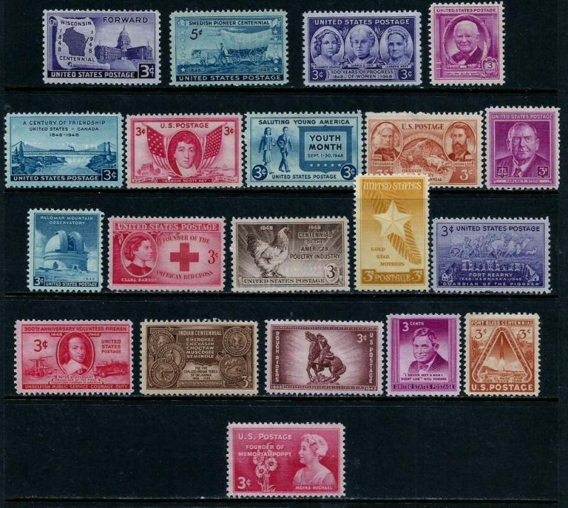 1948 Commemoratives (20 Stamps) MNH