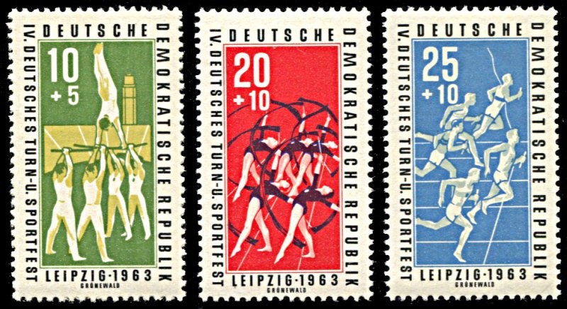 Germany DDR B103-B105, MNH, 4th German Gymnastic and Sports Festival