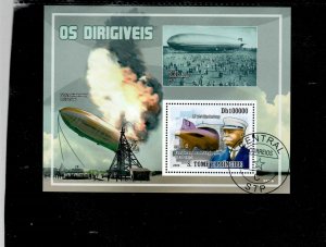 ST. THOMAS & PRINCE #2121 2009 LZ129 HINDENBURG MINT VF NH O.G S/S CTO