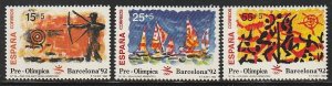 Spain 1992 MNH Stamps Scott B191-193 Sport Olympic Games Volleyball Sailing