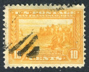 US 1913. Panama-Pacific Expo issue. 10c orange yellow. Used. Perf 12. SC#400.