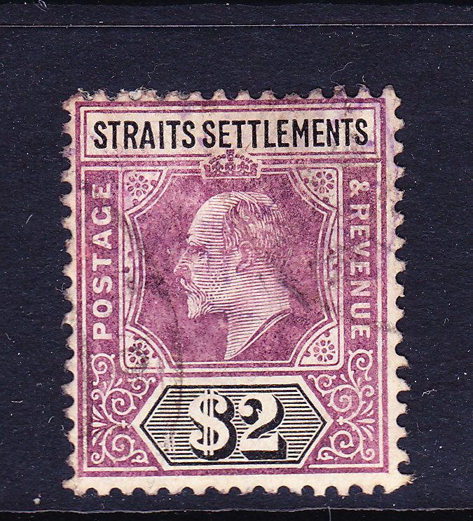 STRAITS SETTLEMENTS 1904-10  $2  KEVII  FU SG 137