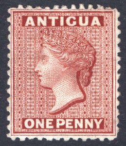 Antigua 1872 1d Lake Perf 12.5, Wmk CC Up SG 13 Scott 5 MM/MH Cat £180($238)