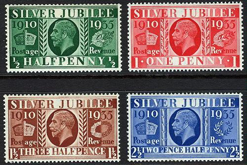 Great Br.  # 226-9  Mint  VF NH 1935 Silver Jubilee set of 4