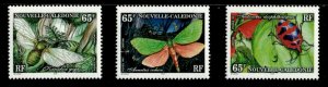 New Caledonia 1997 - New Caledonian Insects - Set of 3v - Scott 761a-c - MNH