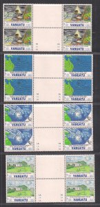 VANUATU SC# 565-68 GUTTER B/4   FVF/MNH 1992
