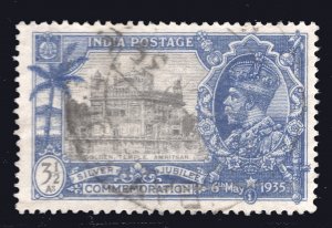 MOMEN: INDIA SG #245a BIRD FLAW 1935 USED £325 LOT #67042*