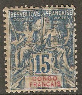 French Congo 24 Cer 17 MLH F/VF 1892 SCV $52.50