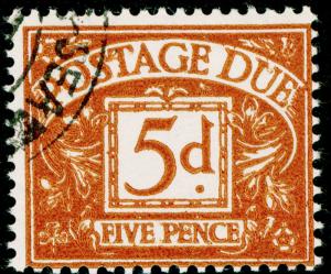 SG D62, 5d yellow-brown, FINE USED, CDS. WMK MULT CROWN