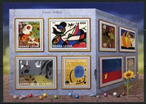 SIERRA LEONE 2016 JOAN MIRO  SHEET MINT NEVER HINGED